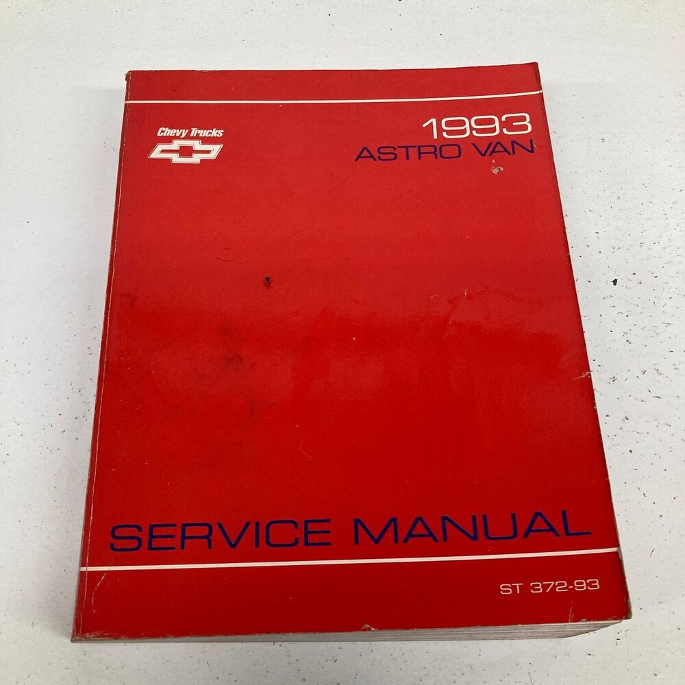 Chevy Trucks Astro Van Service Manual GM 1993